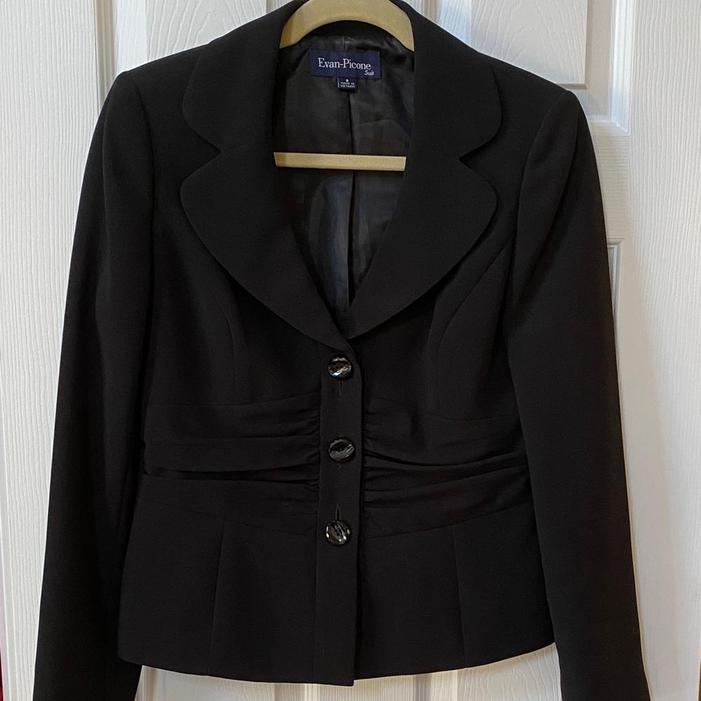 Evan Picone Classic Black Suit